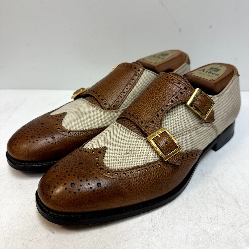 VGUC Crockett & Jones x Brooks Bros Spectator Double Monk Made in England 8.5 D